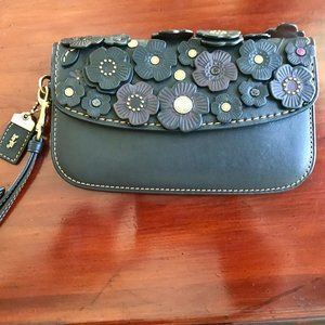 Coach Brown Tea Rose Wristlet